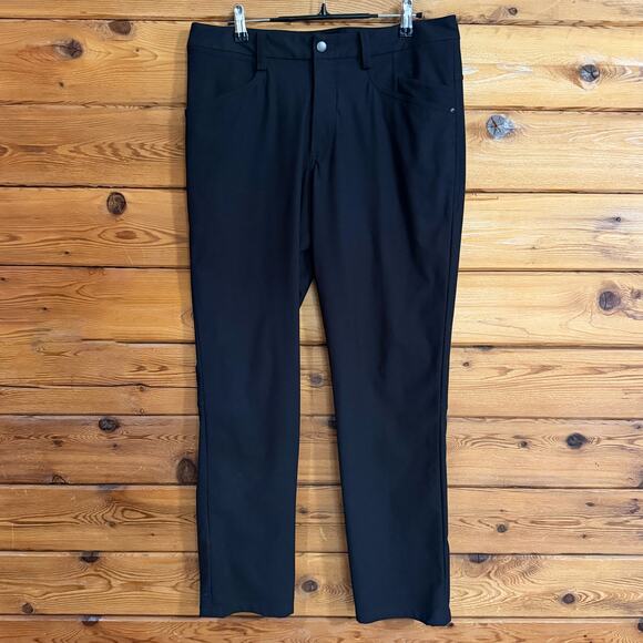 Lululemon ABC Classic Fit Black Mens Pants 34 - Picture 1 of 7
